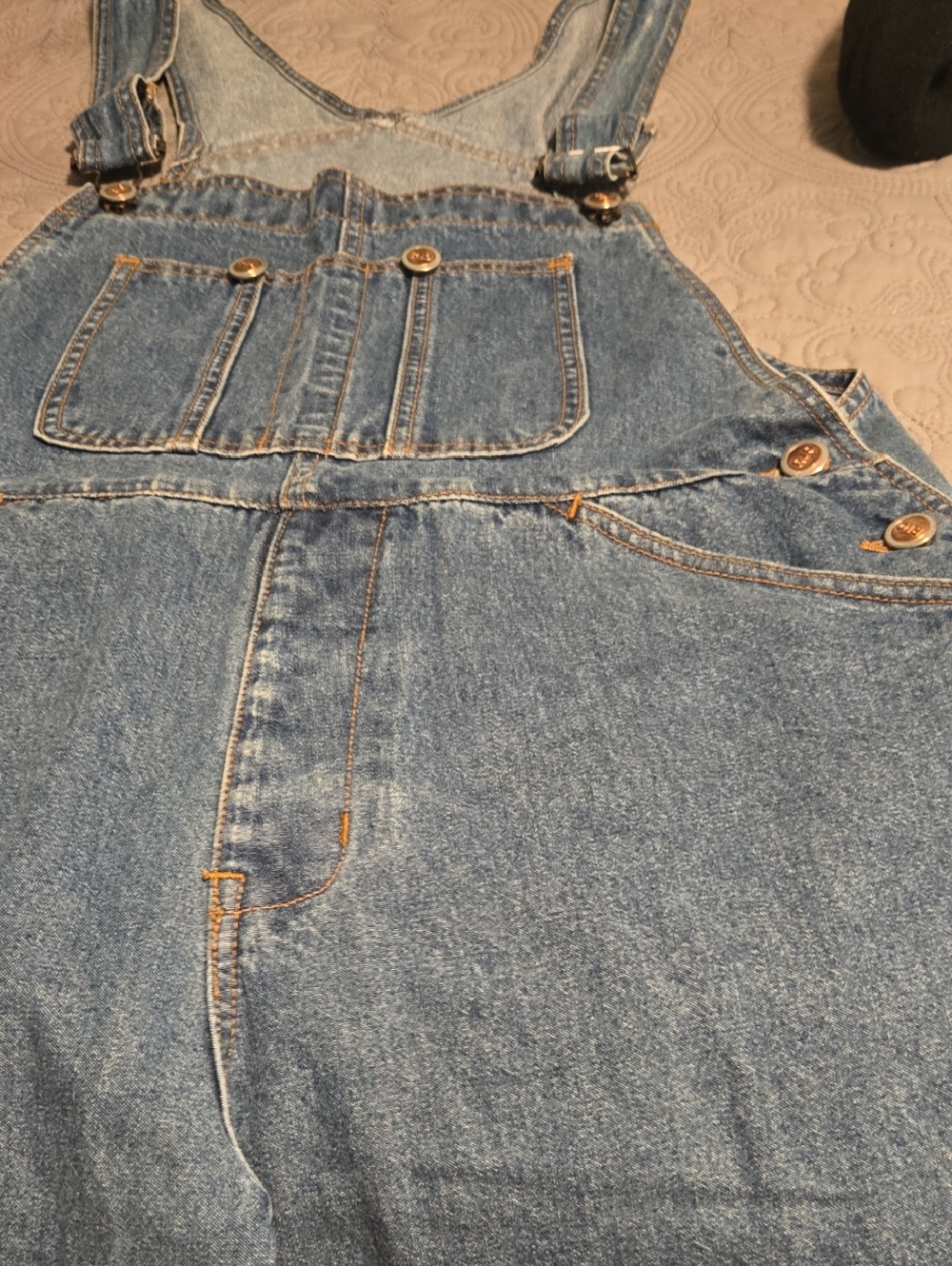 Vintage Womens RIO bibbed Overals Wide Leg Size Medium EUC (#94) - Picture 3 of 7
